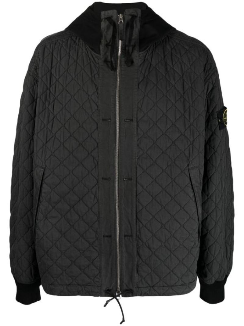 Black 50 Fili Quilted-tc Jacket