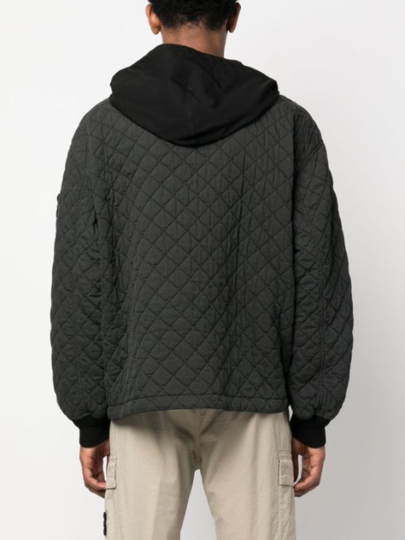 Black 50 Fili Quilted-tc Jacket