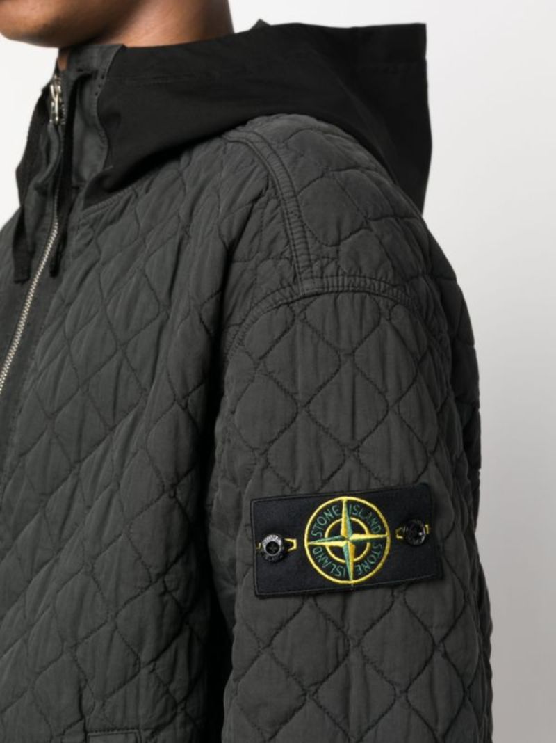 Black 50 Fili Quilted-tc Jacket