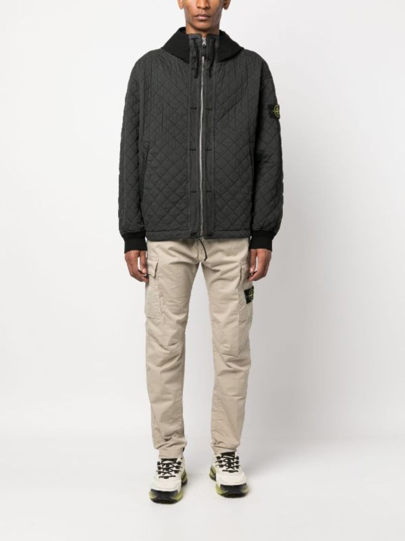 Black 50 Fili Quilted-tc Jacket