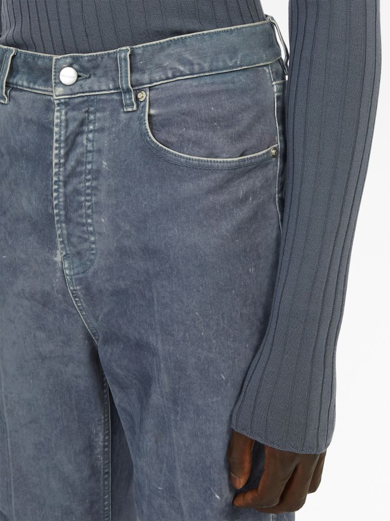 Grey Logo-patch Straight-leg Trousers