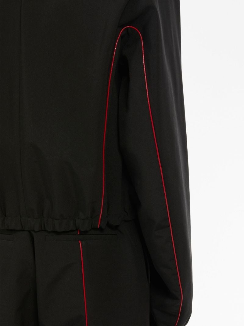 Black Zip-front Hooded Jacket
