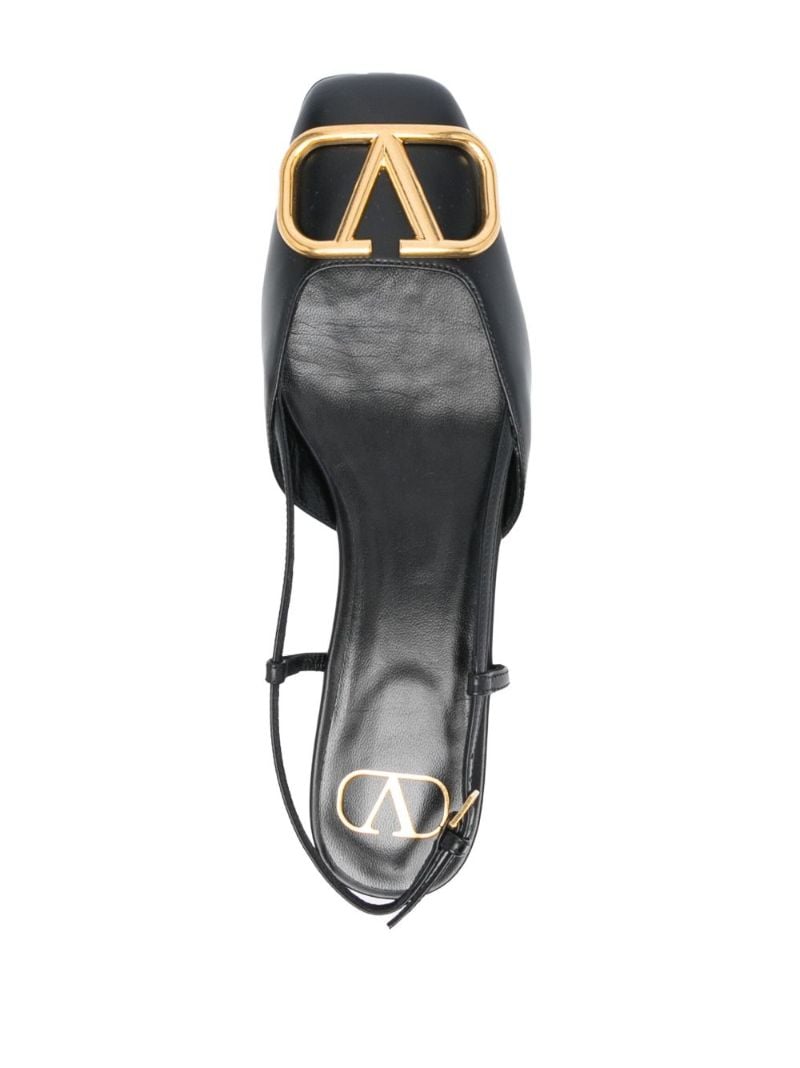 Black Vlogo Signature Slingback Ballet Shoes