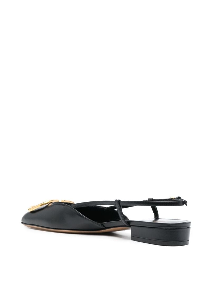 Black Vlogo Signature Slingback Ballet Shoes