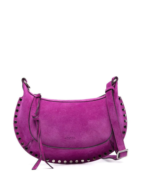 Purple Oskan Moon Suede Shoulder Bag