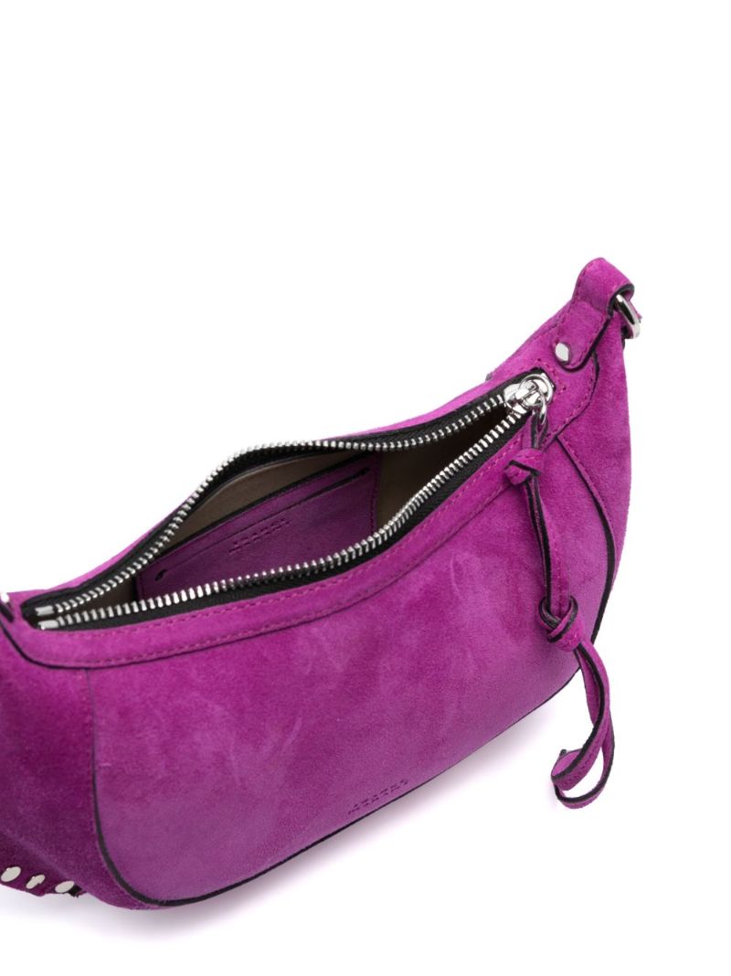 Purple Oskan Moon Suede Shoulder Bag
