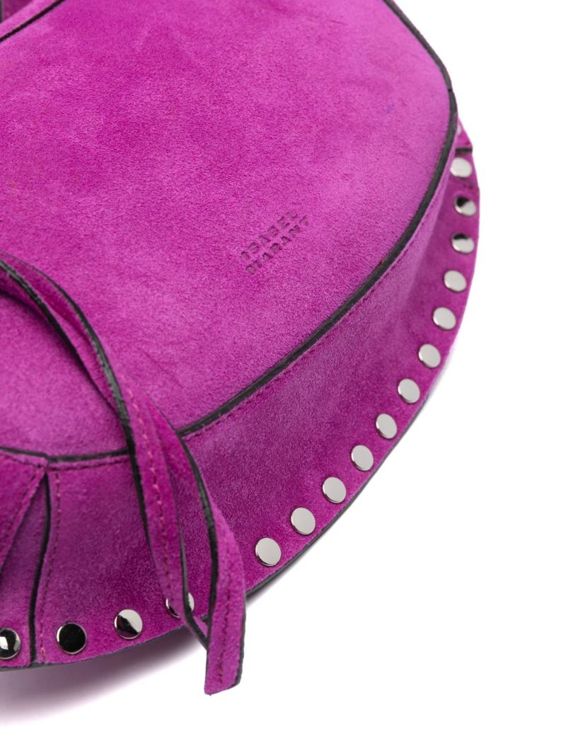 Purple Oskan Moon Suede Shoulder Bag
