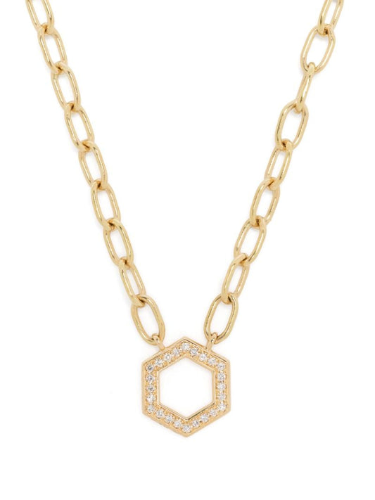 18k Yellow Gold Cable Chain Foundation Diamond Necklace