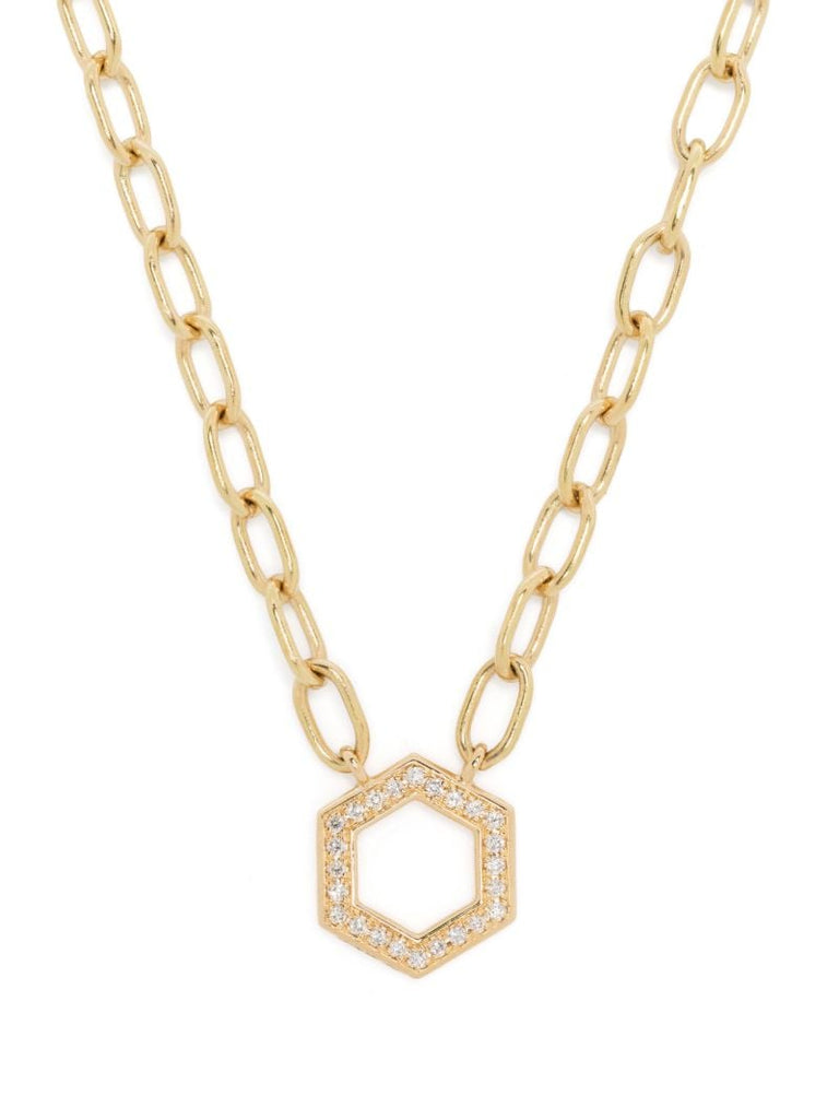 18k Yellow Gold Cable Chain Foundation Diamond Necklace
