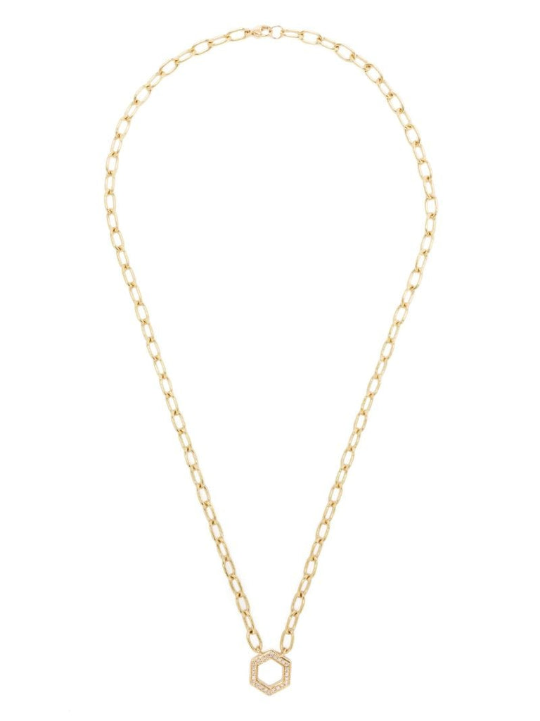 18k Yellow Gold Cable Chain Foundation Diamond Necklace