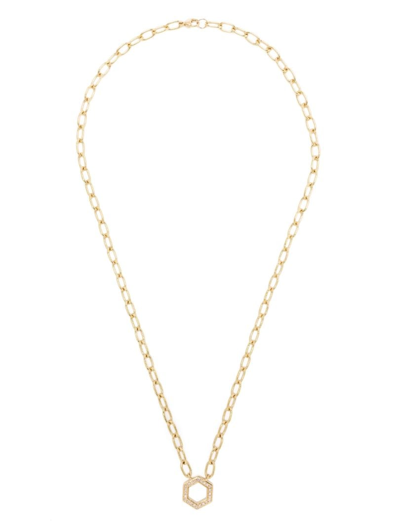 18k Yellow Gold Cable Chain Foundation Diamond Necklace
