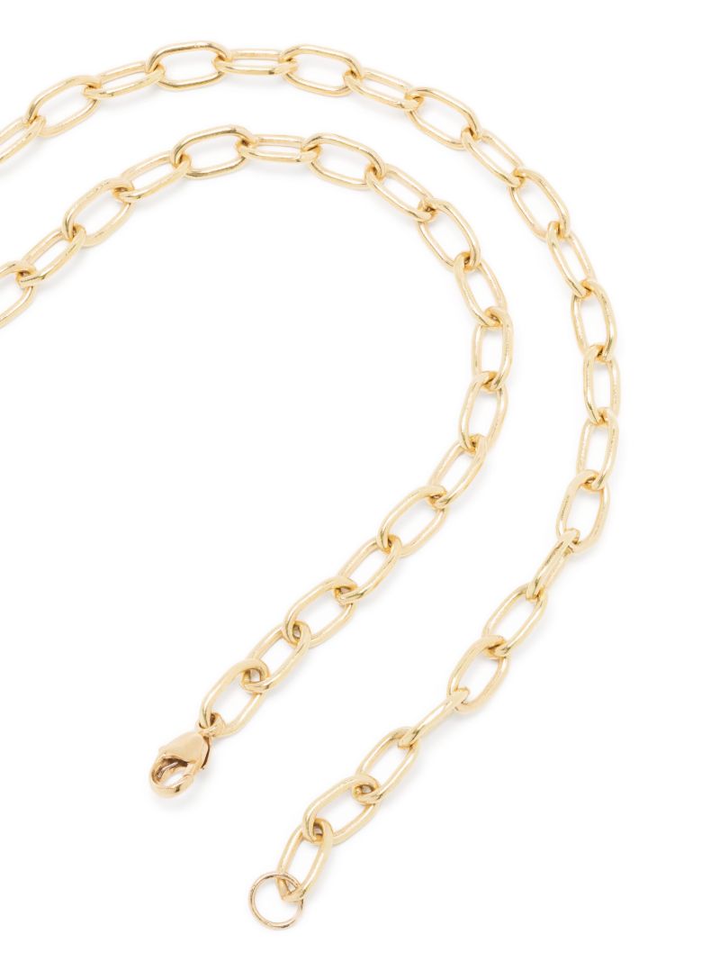 18k Yellow Gold Cable Chain Foundation Diamond Necklace