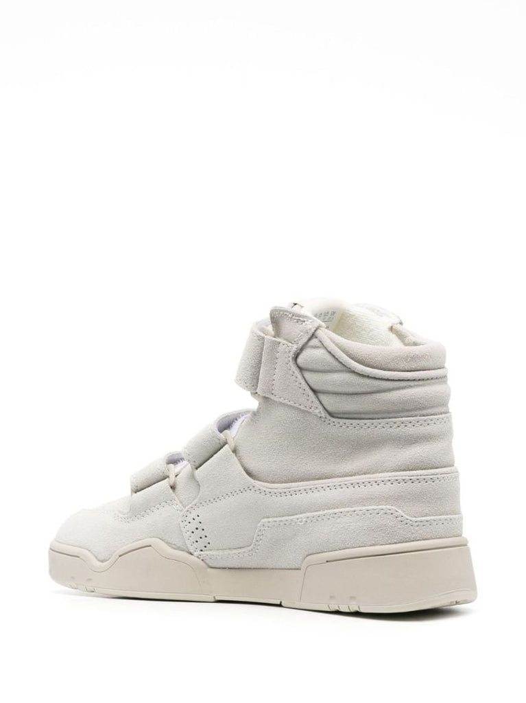 Grey Suede Hi-top Sneakers