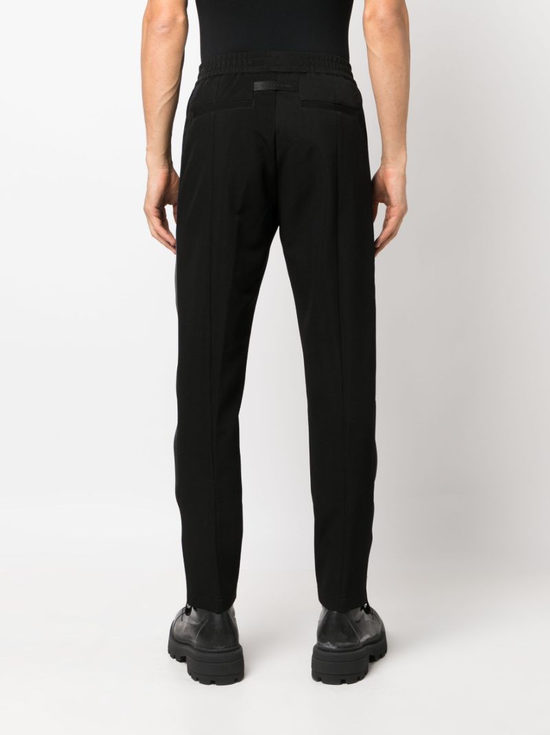 Black Rollercoaster Tapered Track Pants