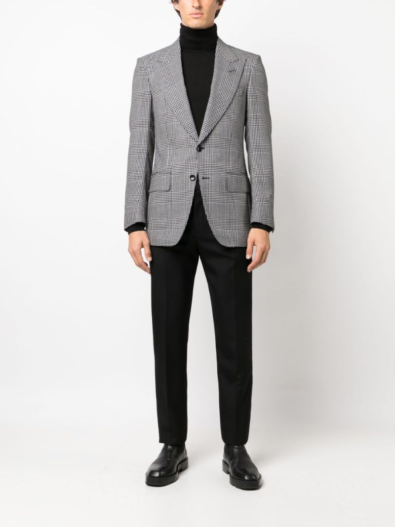 Black Wool Tailored Trousers