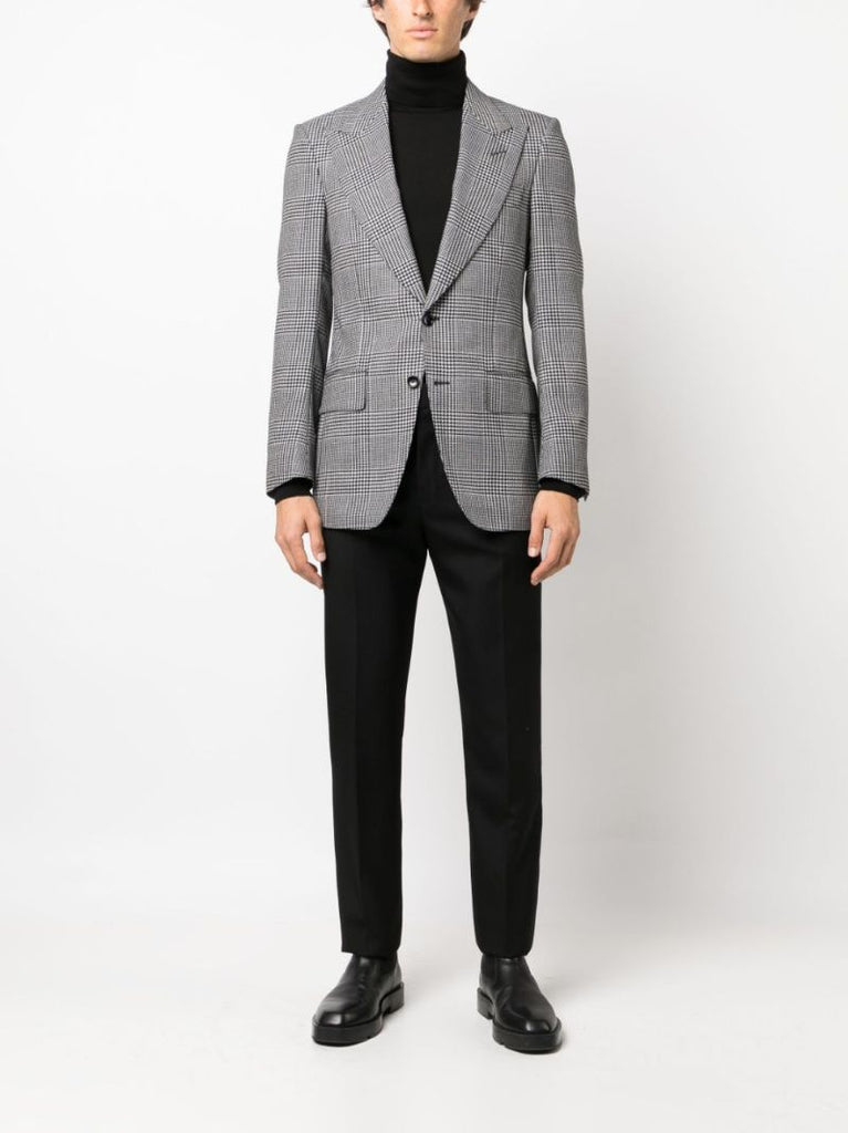 Black Wool Tailored Trousers