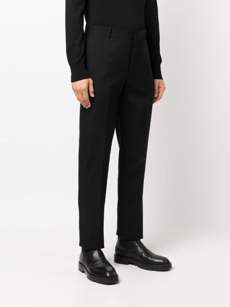 Black Wool Tailored Trousers