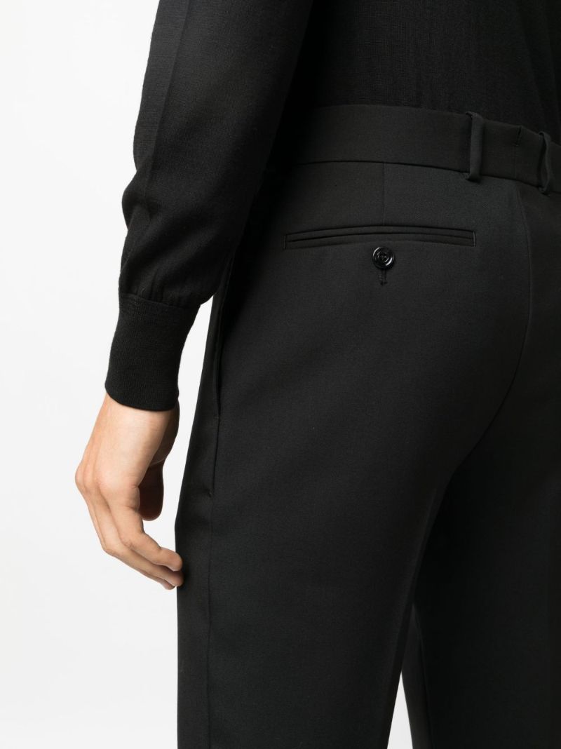 Black Wool Tailored Trousers