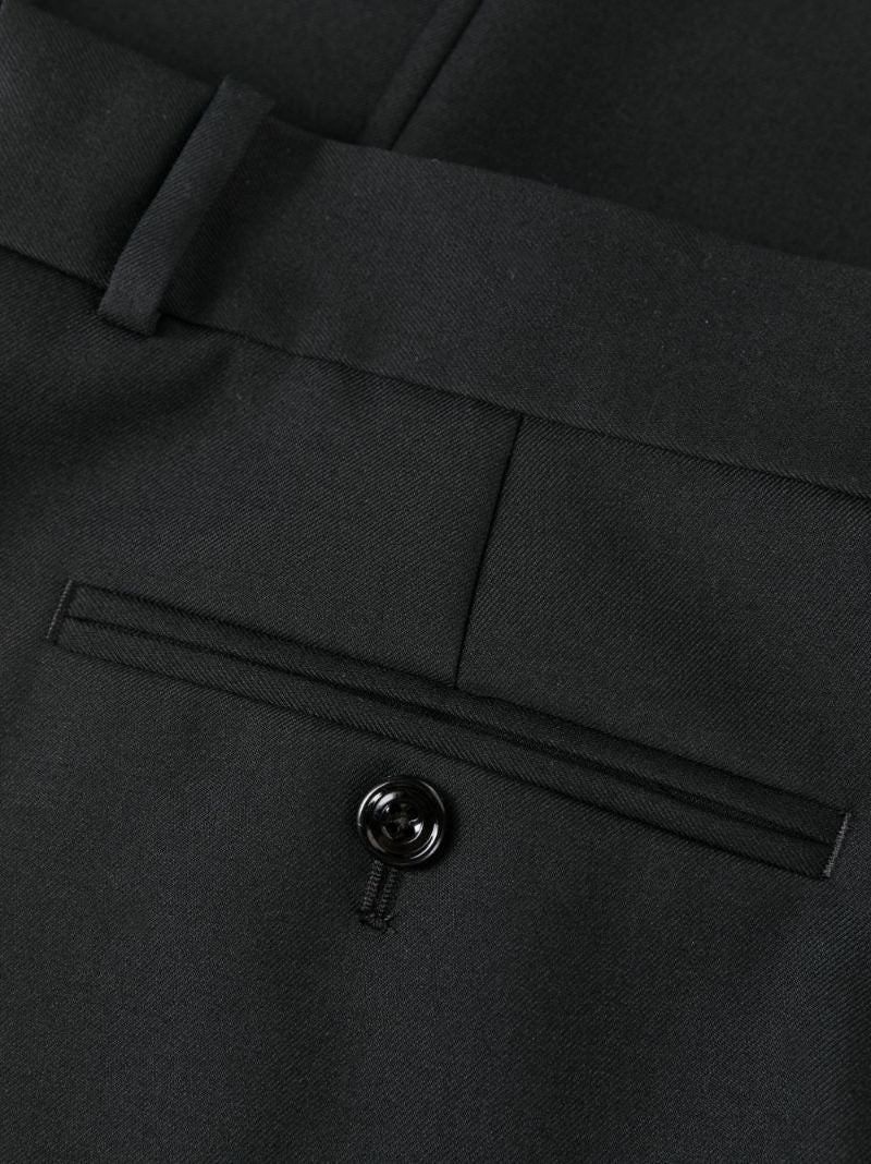Black Wool Tailored Trousers