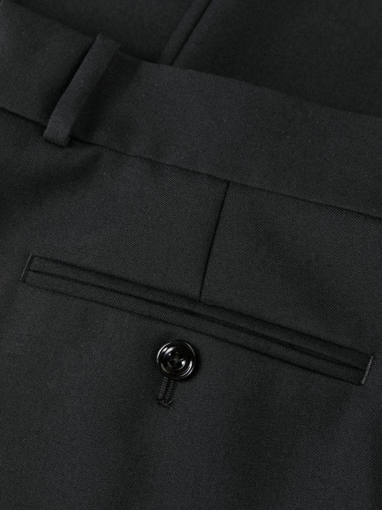 Black Wool Tailored Trousers