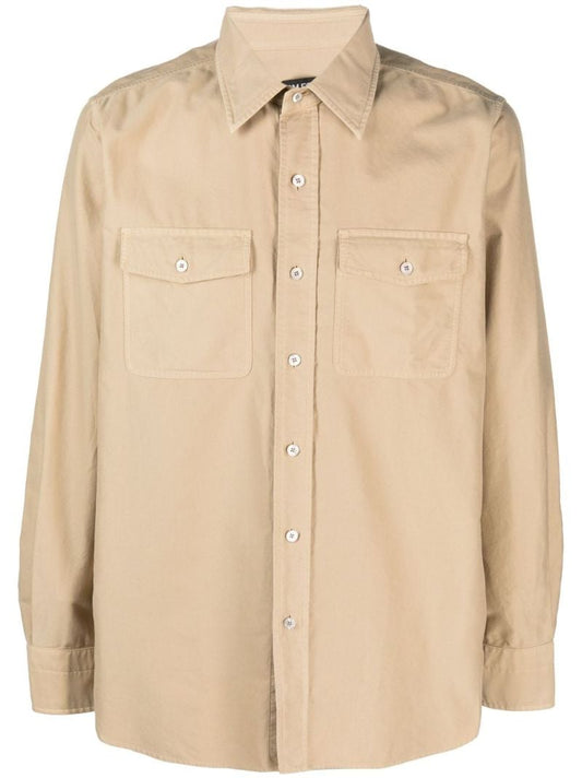 Neutral Long Sleeve Cotton Shirt