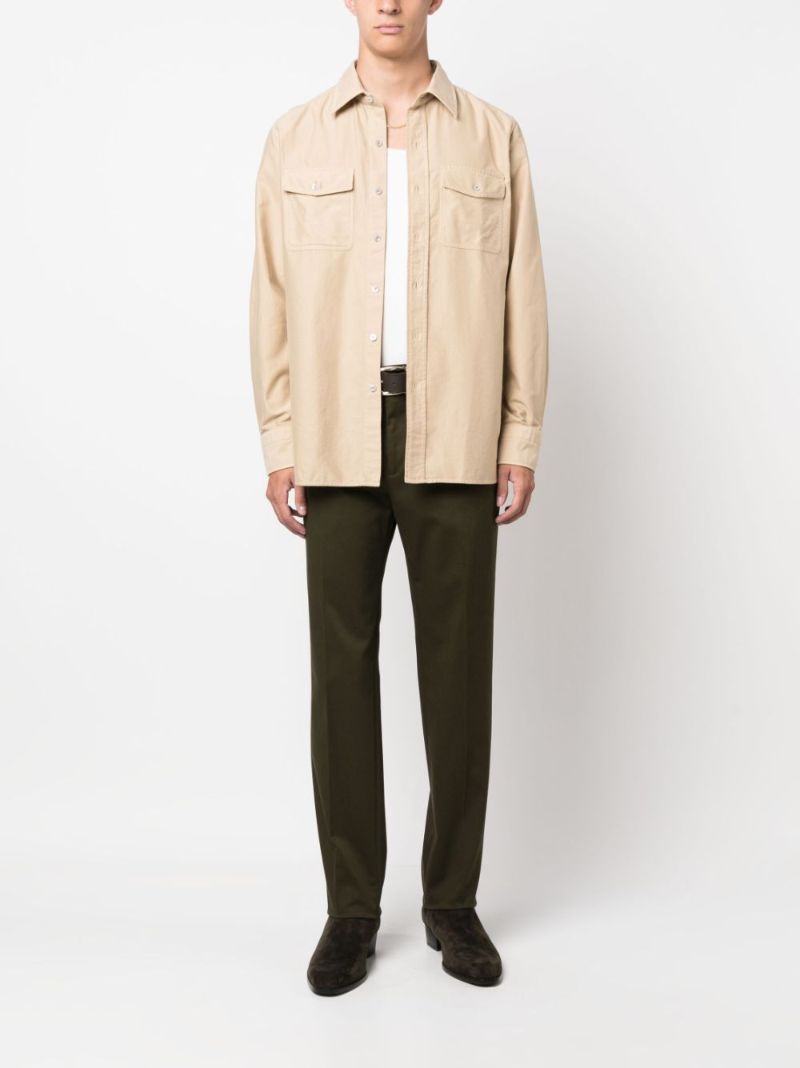 Neutral Long Sleeve Cotton Shirt