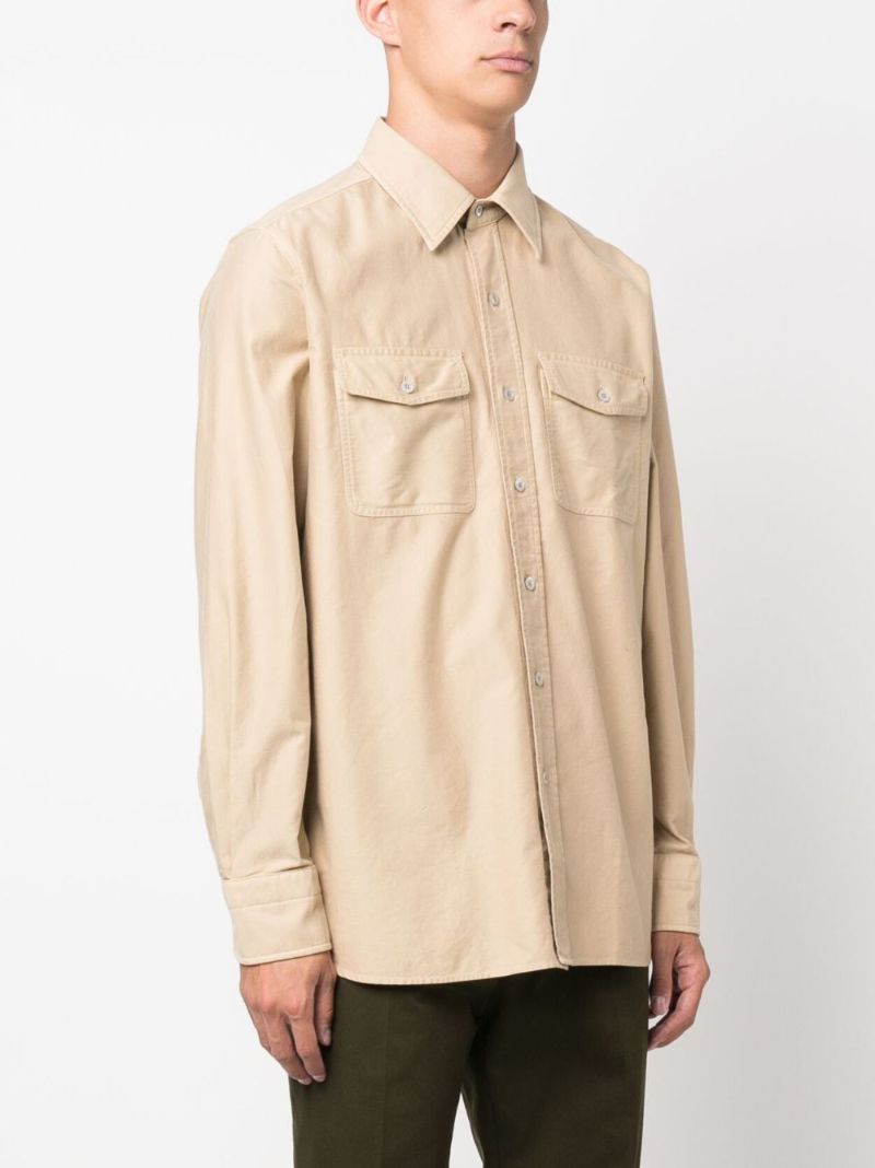 Neutral Long Sleeve Cotton Shirt