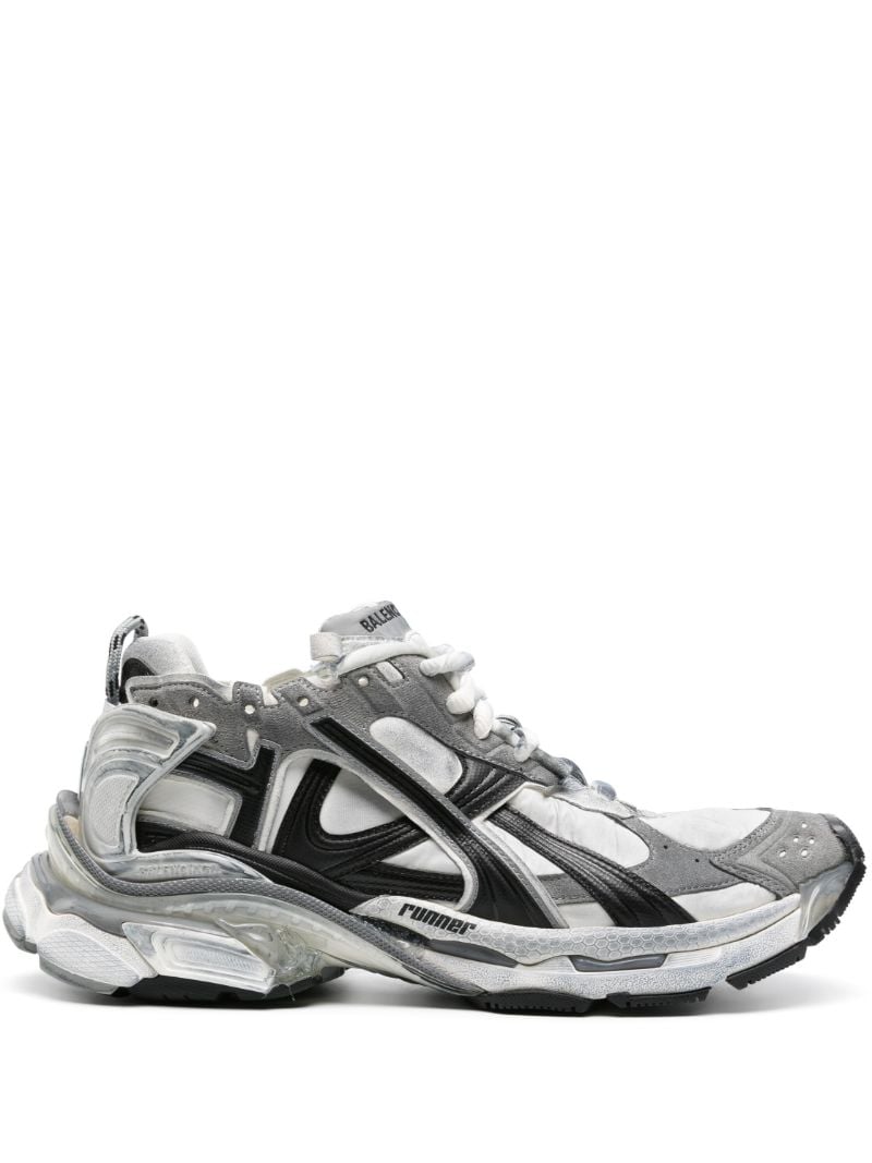 Grey Runner Panelled Sneakers