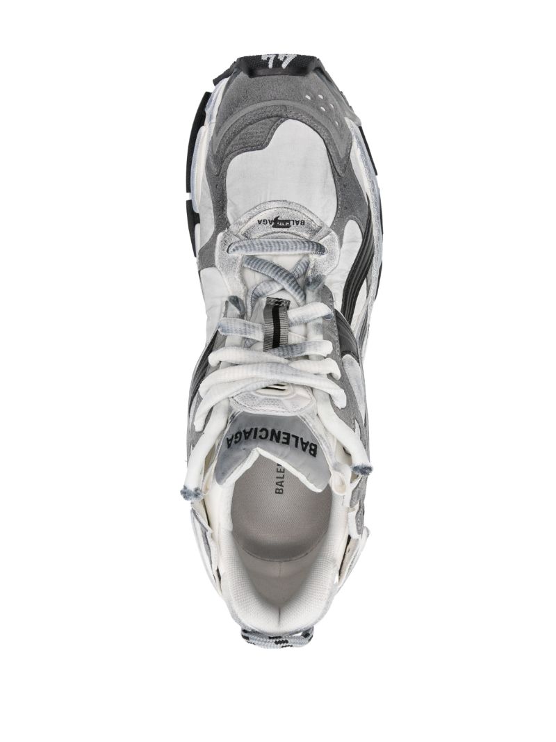 Grey Runner Panelled Sneakers