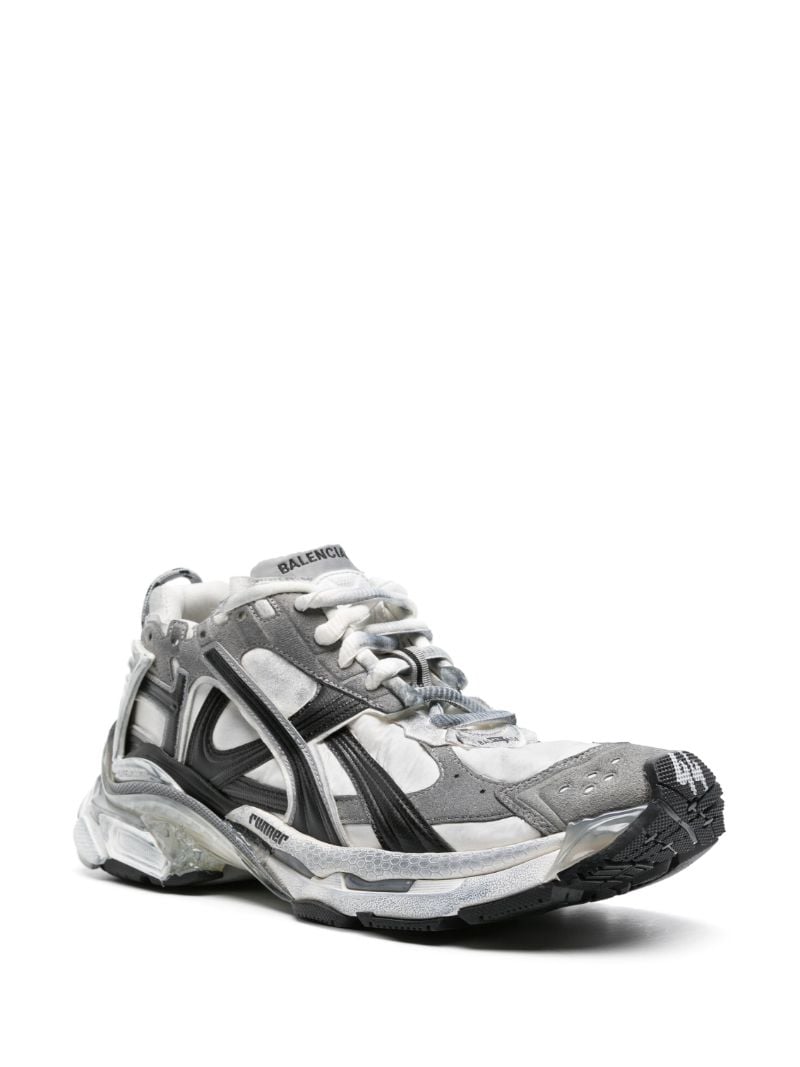 Grey Runner Panelled Sneakers