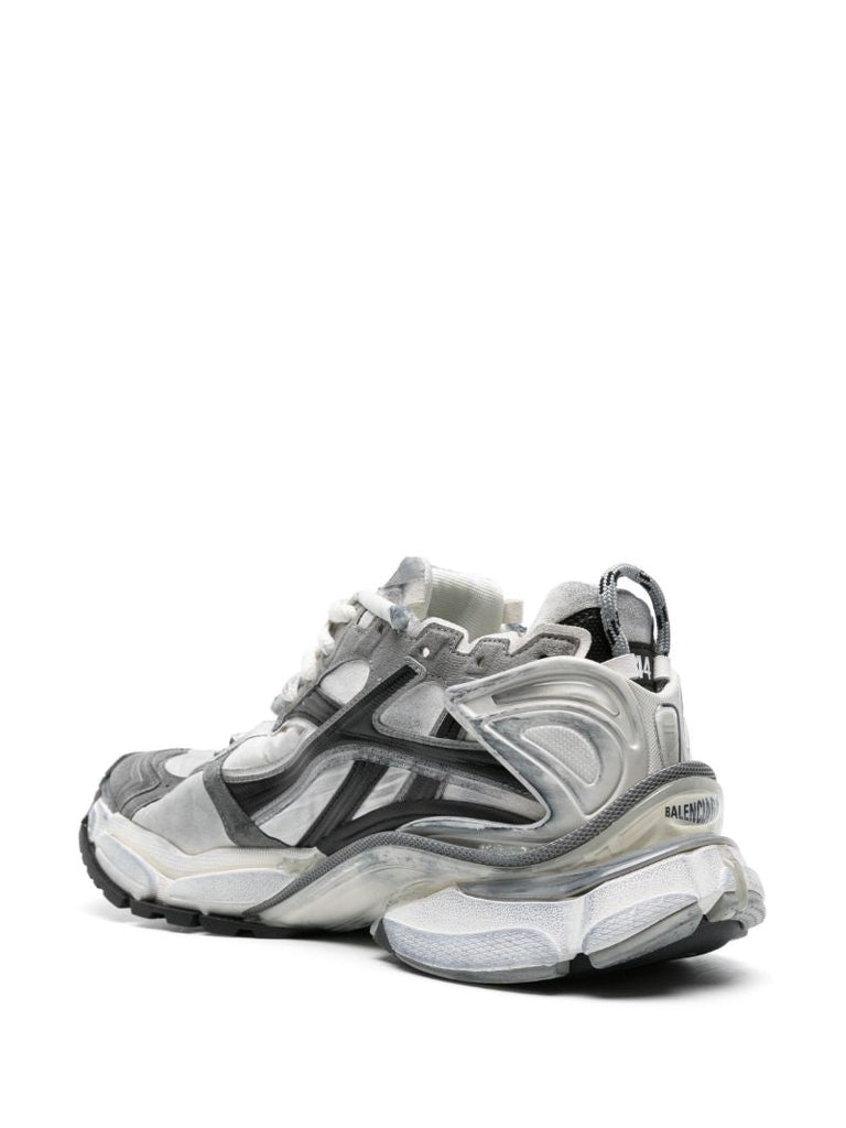 Grey Runner Panelled Sneakers