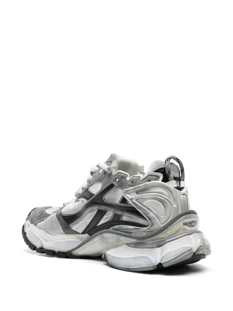 Grey Runner Panelled Sneakers