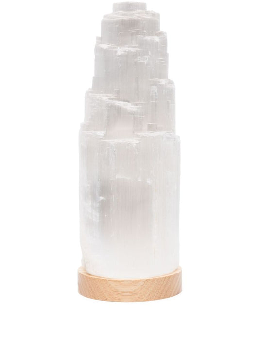 White Large Selenite Crystal Lamp