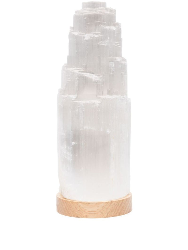 White Large Selenite Crystal Lamp