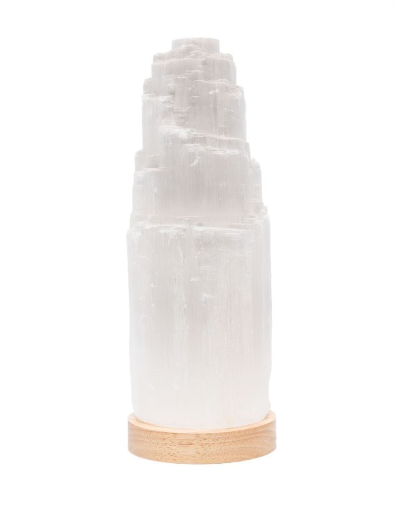 White Large Selenite Crystal Lamp