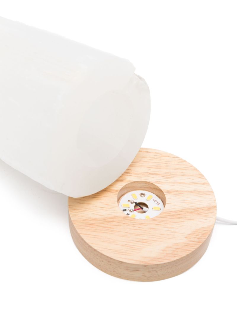 White Large Selenite Crystal Lamp