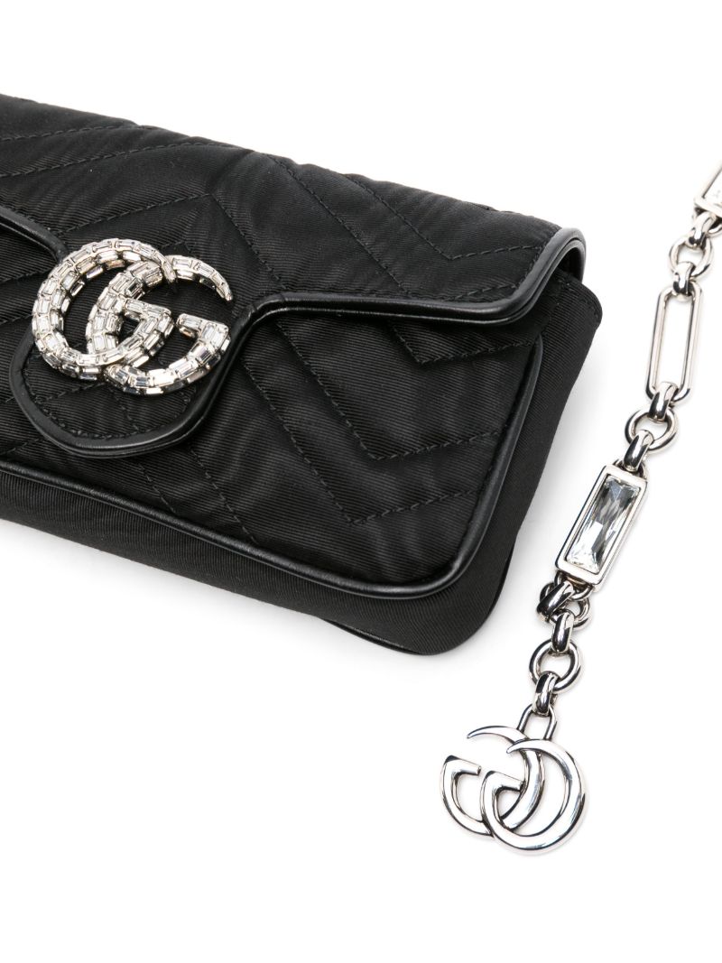Black Gg Marmont Crystal-embellished Shoulder Bag