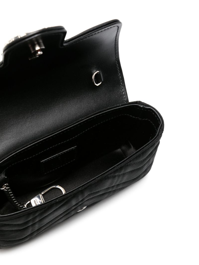 Black Gg Marmont Crystal-embellished Shoulder Bag