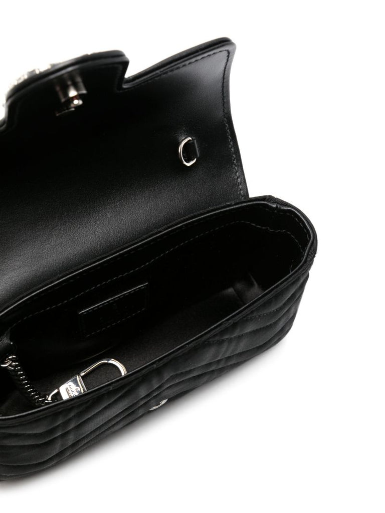 Black Gg Marmont Crystal-embellished Shoulder Bag