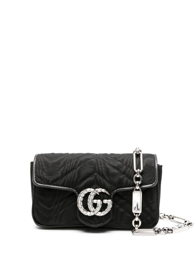 Black Gg Marmont Crystal-embellished Shoulder Bag