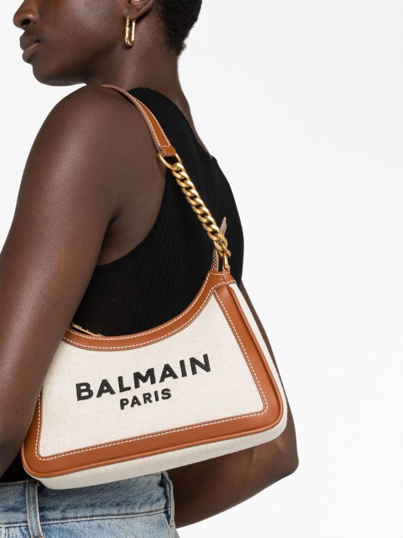Neutral B-army Canvas Shoulder Bag