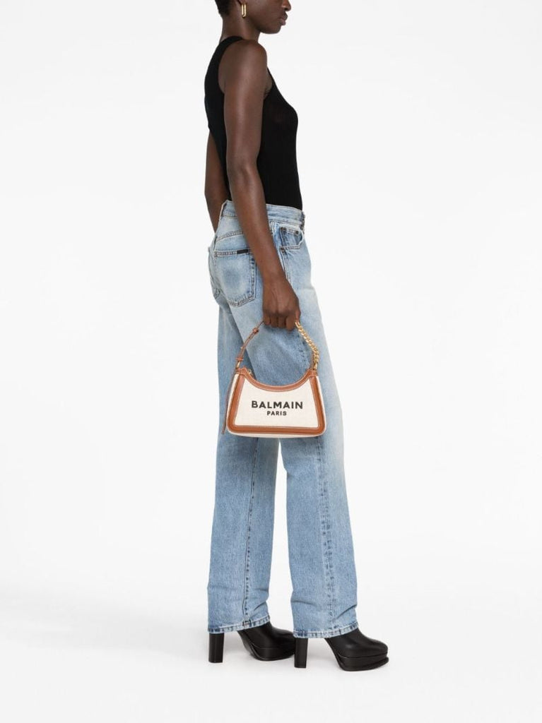 Neutral B-army Canvas Shoulder Bag