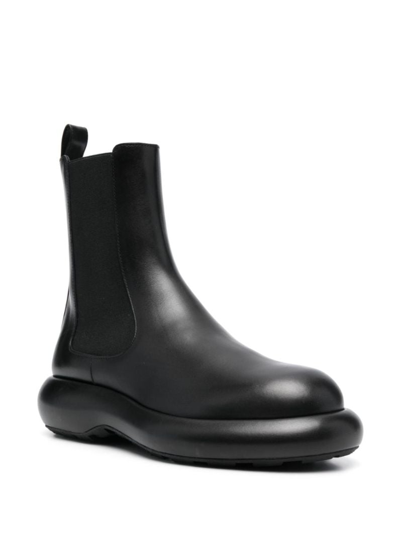 Black Leather Ankle Boots