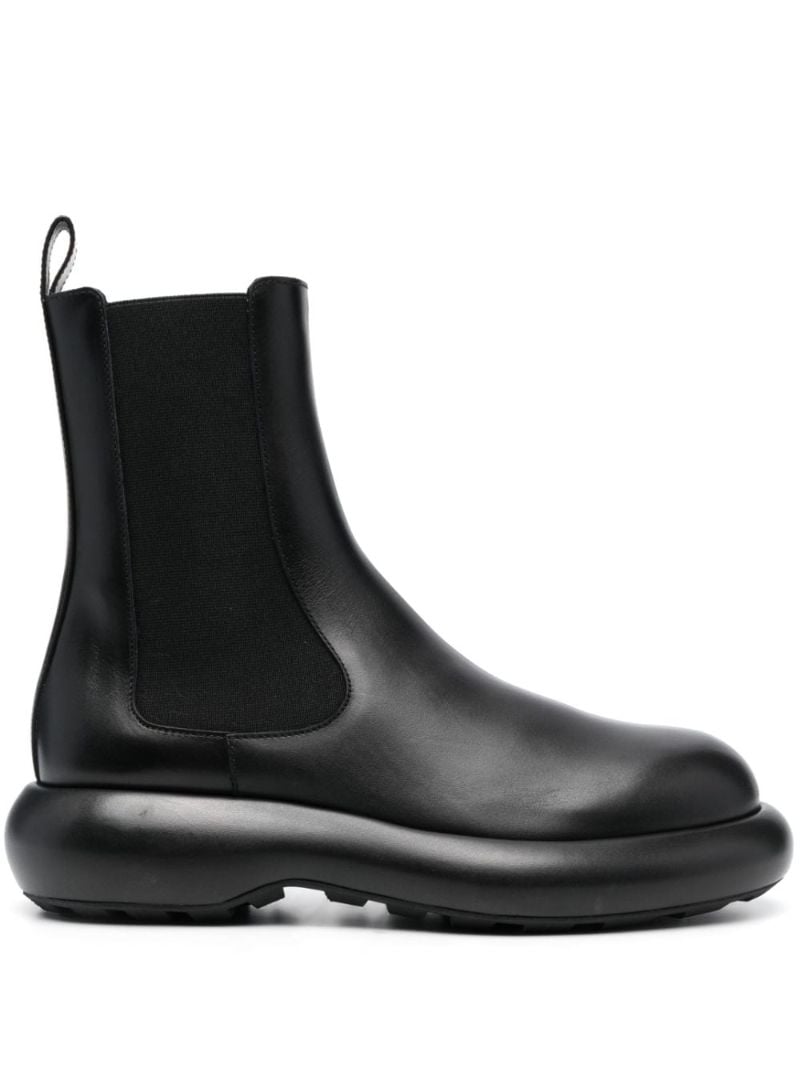 Black Leather Ankle Boots