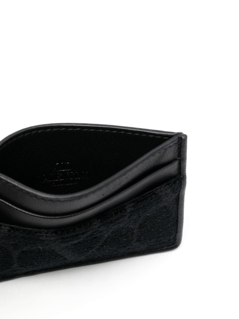 Black Toile Iconographe Leather Card Holder