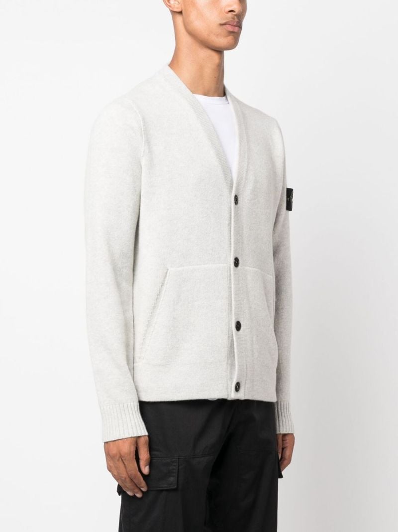 Grey Virgin-wool Cardigan