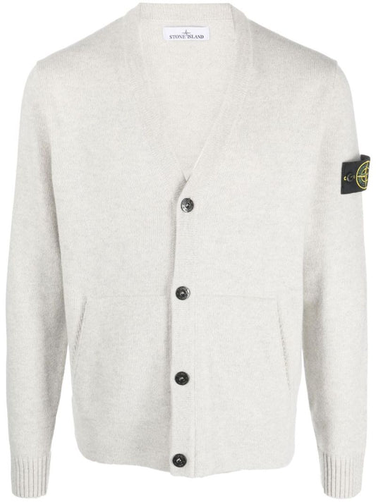 Grey Virgin-wool Cardigan