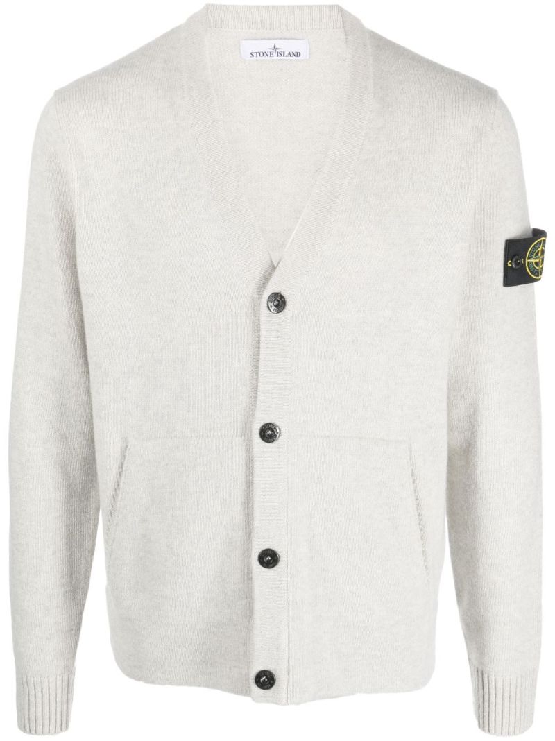 Grey Virgin-wool Cardigan