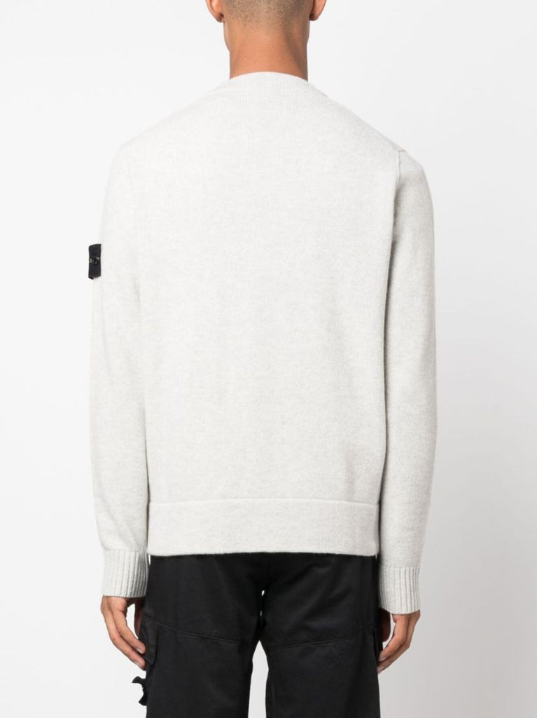 Grey Virgin-wool Cardigan