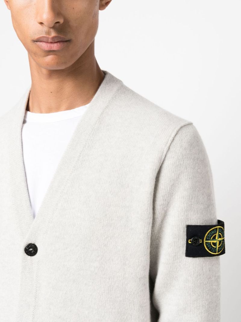 Grey Virgin-wool Cardigan
